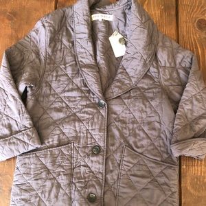 Free People Happy Day Dreamer Quilt Coat Mid. blue